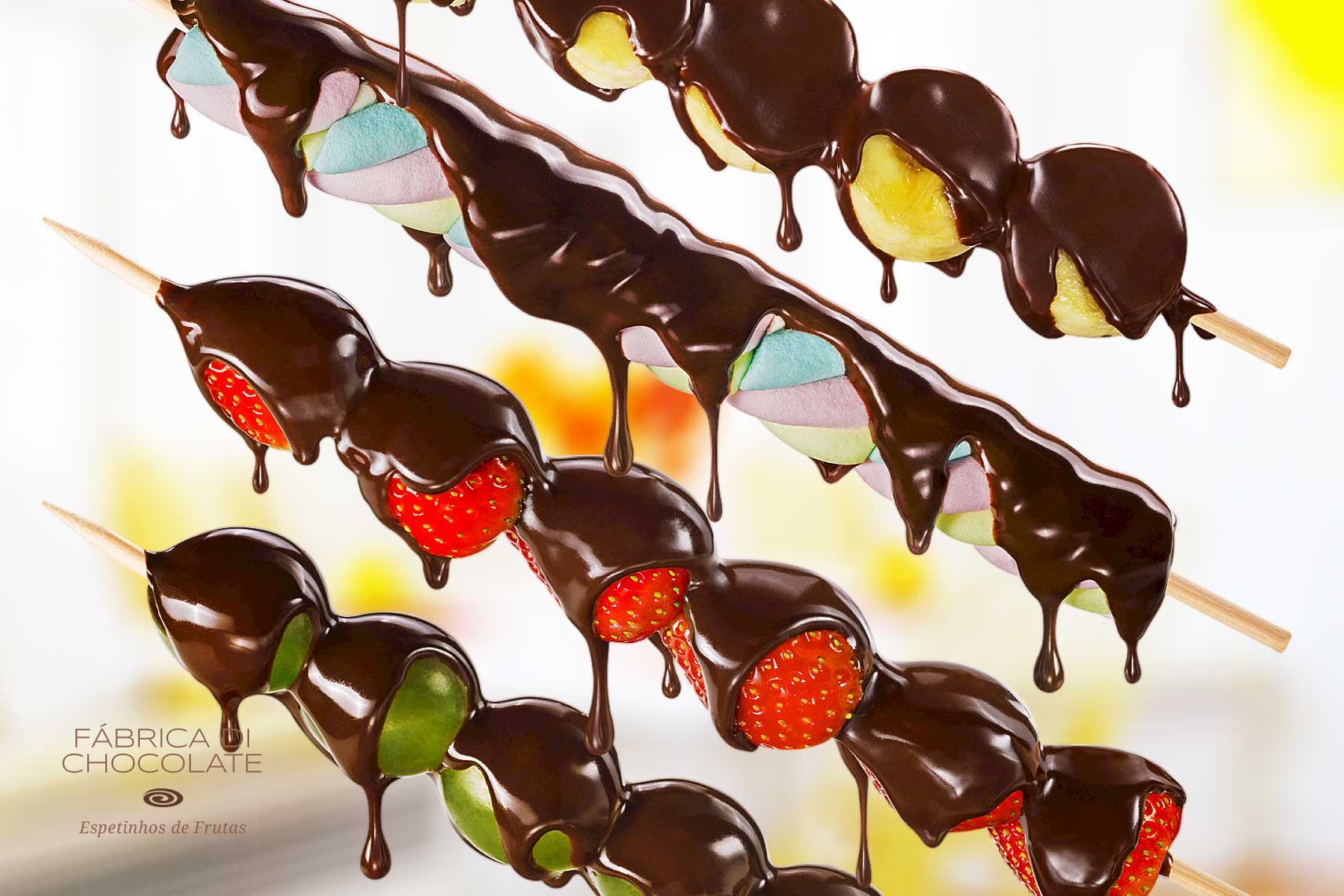 Fotógrafo de Comida: Franquia de Chocolates com Frutas
